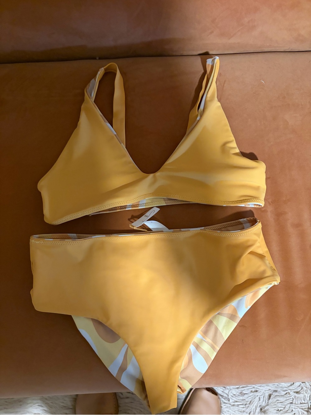Sea Mustard Yellow V-Wire Bikini Set
